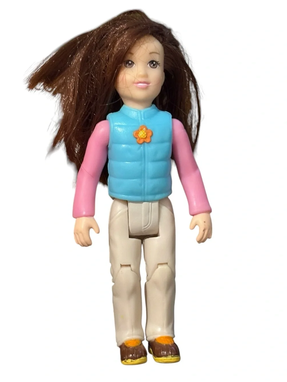 Fisher Price Loving Family Dollhouse Figure Little Sister In Camping Outfit